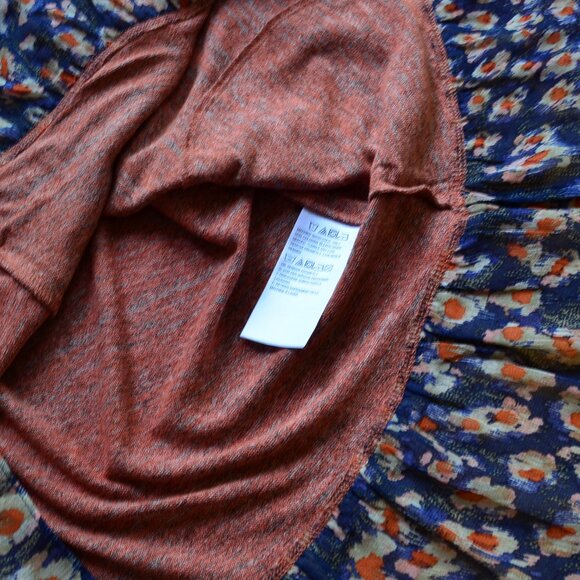 LOGO Lori Goldstein Space Dye Sweater Knit Top with Tier Red US S - Picture 8 of 12